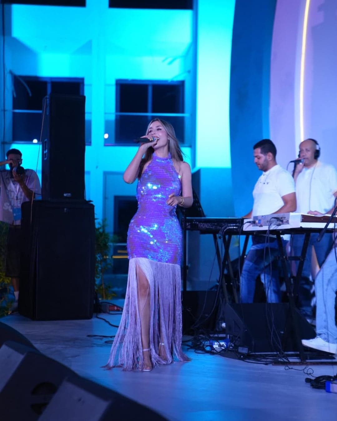 Jannat Mahid on stage in Maison Ciel